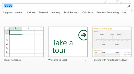 Plantilla de la línea de tiempo en Excel