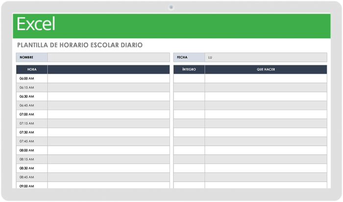 HORARIO ESCOLAR DIARIO