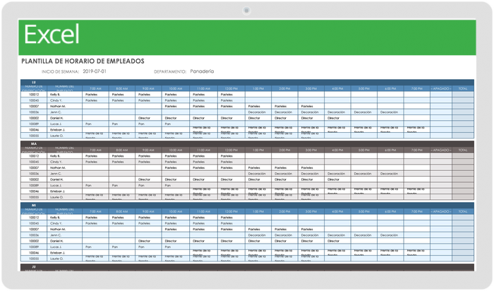 HORARIO DE EMPLEADOS