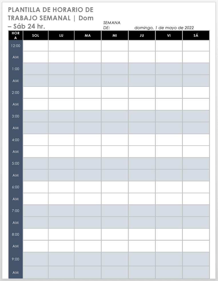 PLANTILLA DE HORARIO SEMANAL DOM-SAB 24 HORAS