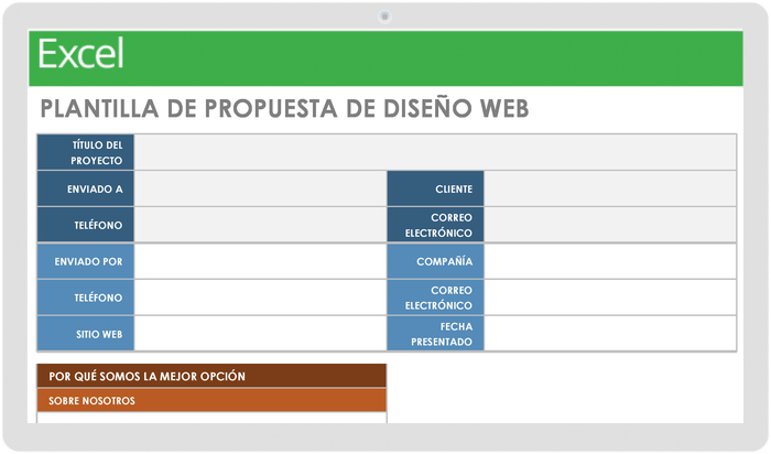 Plantilla de Propuesta de Diseño Web