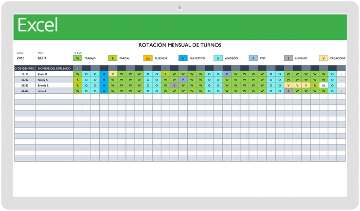 HORARIO DE ROTACIÓN LABORAL